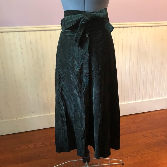 ZARA cauderoy midi skirt with button up front NWOT - Picture 4 of 7